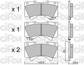CIFAM 822-821-0 Комплект гальмівних колодок,