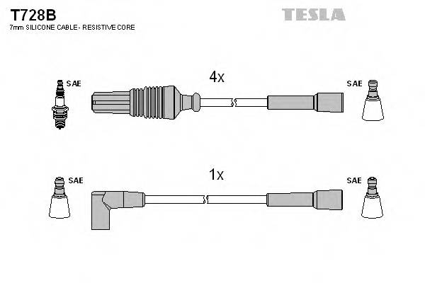 TESLA T728B Комплект проводов зажигания