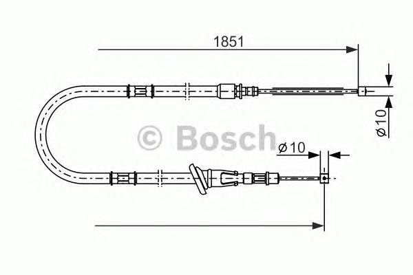 BOSCH 1 987 477 864 Трос, стоянкова гальмівна