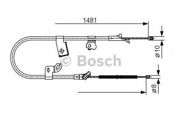 BOSCH 1 987 477 919 Трос, стоянкова гальмівна