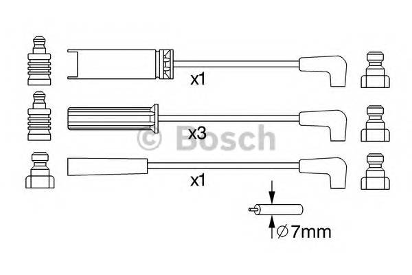 BOSCH 0 986 356 972 Комплект дротів запалювання