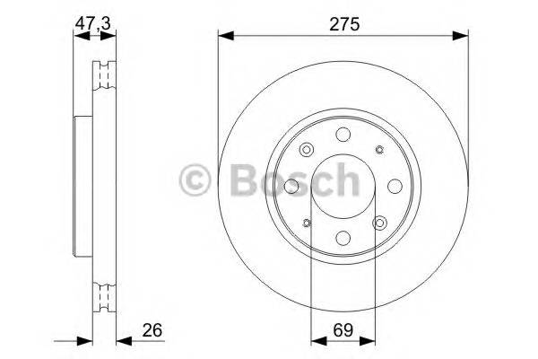 BOSCH 0 986 479 369 Тормозной диск