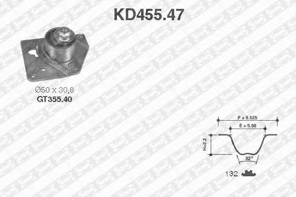 SNR KD455.47 Комплект ременя ГРМ