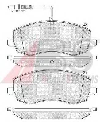 A.B.S. 37734 Комплект тормозных колодок,