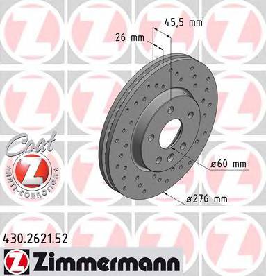 ZIMMERMANN 430262152 TARCZA HAMULC. OPEL