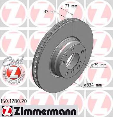 ZIMMERMANN 150128020 TARCZA HAMULC. BMW