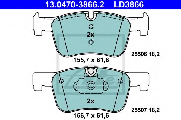 ATE 13047038662 KLOCKI HAMULCOWE. BMW