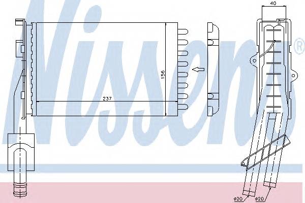 NISSENS 73352 Теплообменник, отопление салона
