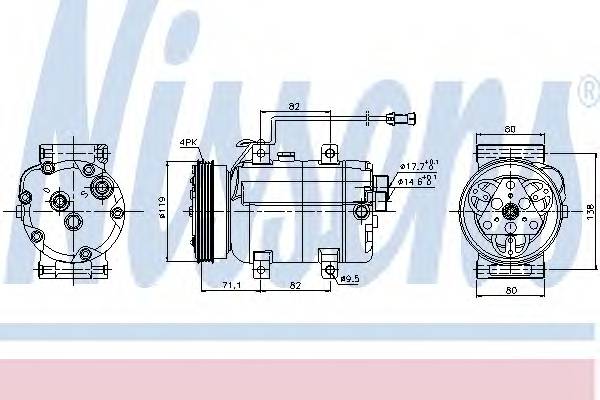 NISSENS 89029 Компрессор, кондиционер