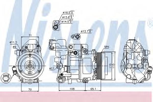 NISSENS 89051 Компрессор, кондиционер