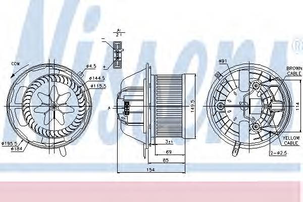 NISSENS 87062 Вентилятор салона