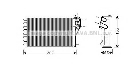 AVA QUALITY COOLING CNA6232 Теплообмінник, опалення салону