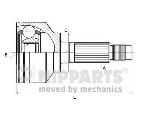 NIPPARTS J2820909 Шарнірний комплект, приводний