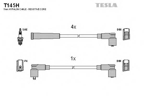 TESLA T145H Комплект дротів запалювання