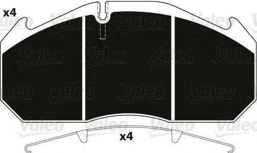 VALEO 882211 Комплект гальмівних колодок,