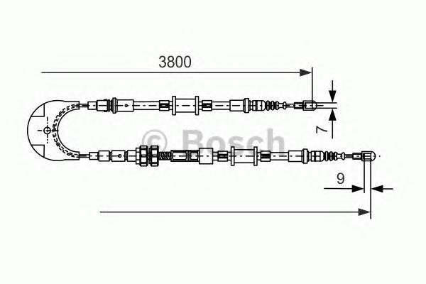 BOSCH 1 987 477 731 Трос, стоянкова гальмівна