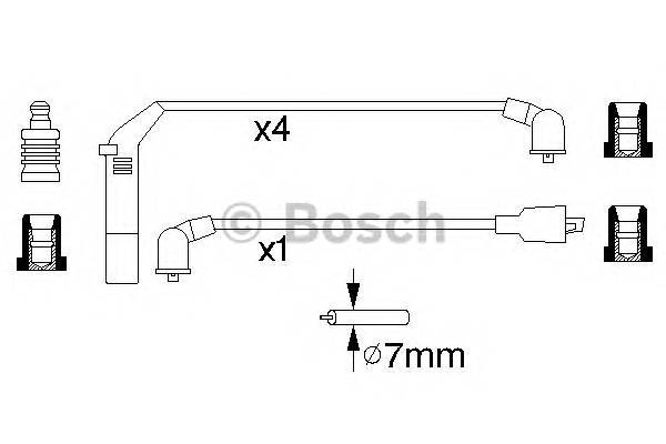 BOSCH 0 986 356 813 Комплект проводов зажигания