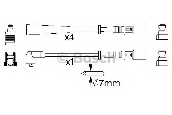 BOSCH 0 986 356 853 Комплект дротів запалювання