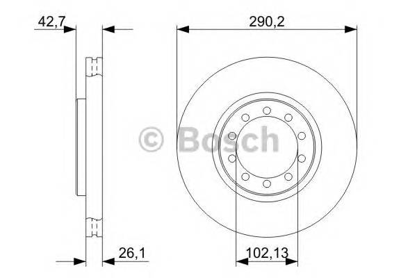 BOSCH 0 986 479 342 Гальмівний диск