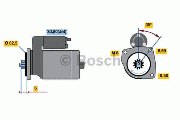 BOSCH 0 986 022 510 Стартер