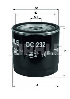KNECHT OC 232 Масляний фільтр