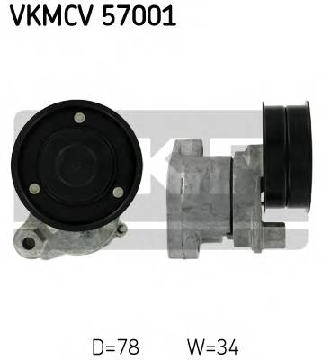 SKF VKMCV 57001 Натяжной ролик, поликлиновой