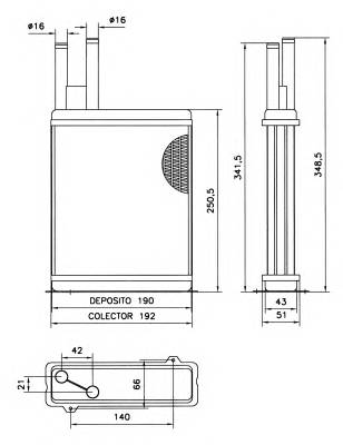 NRF 52066 Теплообмінник, опалення салону
