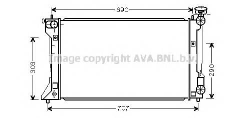 AVA QUALITY COOLING TO2332 Радиатор, охлаждение двигателя