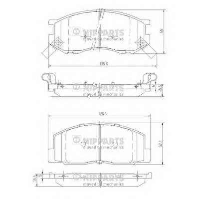 NIPPARTS J3602074 Комплект гальмівних колодок,