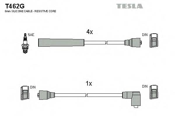 TESLA T462G Комплект проводов зажигания