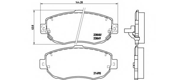 BREMBO P 83 037 Комплект гальмівних колодок,