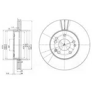 DELPHI BG2345 Тормозной диск