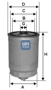 UFI 24.350.00 Топливный фильтр