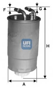 UFI 24.ONE.02 Топливный фильтр