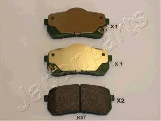 JAPANPARTS PP-K07AF Комплект тормозных колодок,