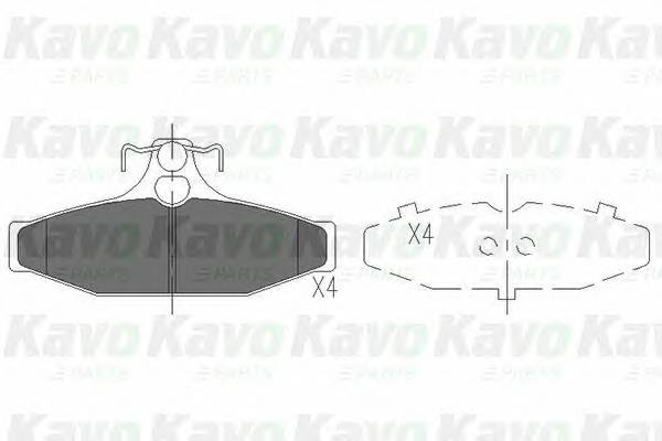 KAVO PARTS KBP-7503 Комплект тормозных колодок,