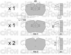 CIFAM 822-548-0 Комплект тормозных колодок,