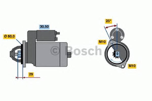 BOSCH 0 986 017 890 Стартер