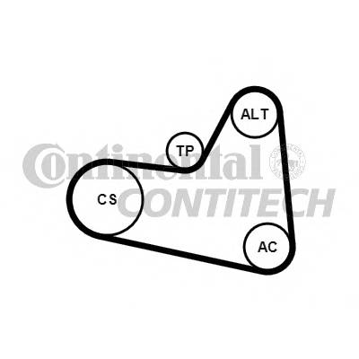 CONTITECH 6PK976K1 Поликлиновой ременный комплект