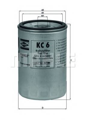 KNECHT KC 6 Паливний фільтр
