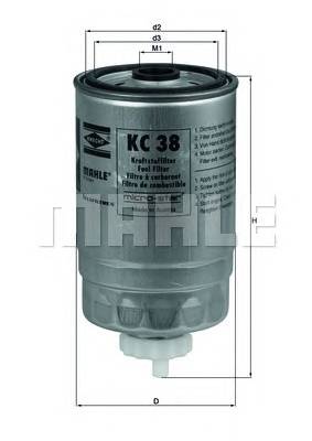 KNECHT KC 38 Паливний фільтр