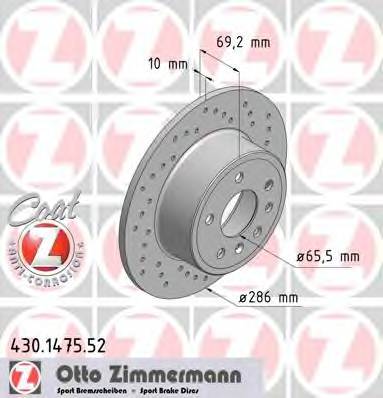 ZIMMERMANN 430.1475.52 Гальмівний диск