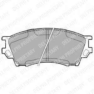 DELPHI LP1063 Комплект гальмівних колодок,