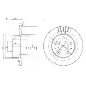 DELPHI BG2207 Гальмівний диск