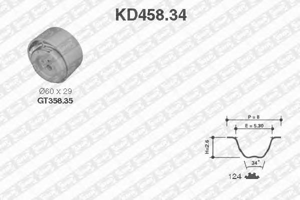 SNR KD458.34 Комплект ременя ГРМ