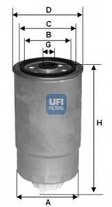 UFI 24.351.00 Топливный фильтр