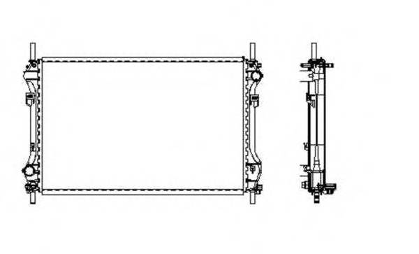 NRF 509696 Радиатор, охлаждение двигателя
