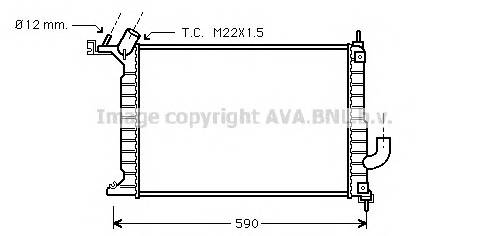 AVA QUALITY COOLING OLA2275 Радиатор, охлаждение двигателя