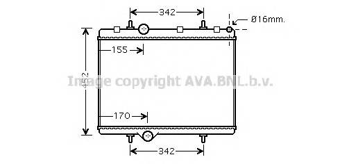 AVA QUALITY COOLING PE2281 Радиатор, охлаждение двигателя