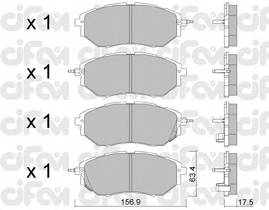 CIFAM 822-763-0 Комплект тормозных колодок,